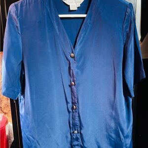 Susan Hutton navy Blouse